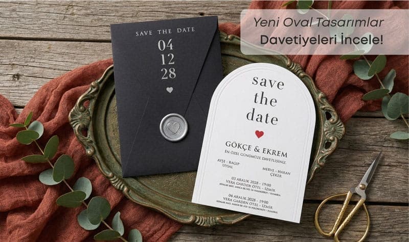 Yeni oval tasarım davetiyeleri incele